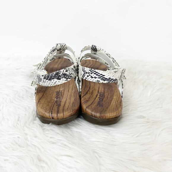 Orthaheel Vionic 9 Womens Ivory Snake Print Leather Yasmin II Gladiator Sandals - Picture 3 of 10